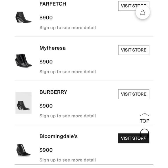 Burberry Ashlington 37.5/US 7.5 Leather Black Ankle Bootie Pointed Toe NIB $900 - Picture 6 of 11